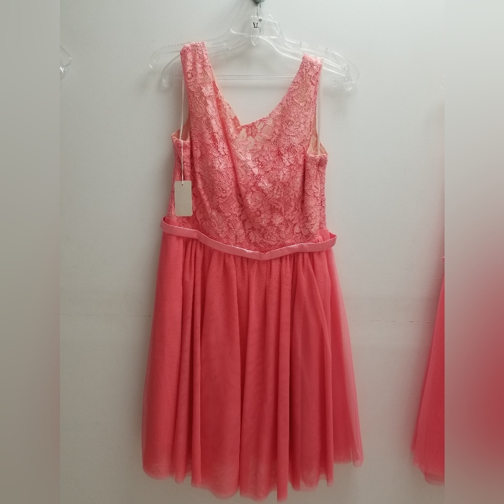 NWT Sleeveless Mini Dress by EVA size L in Coral